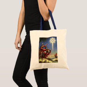 Bolsa Tote Religião Vintage, Sábios com Estrela de Belém