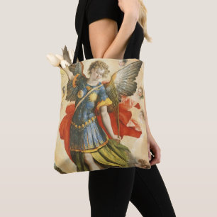 Bolsa Tote Religião Vintage, São Miguel Derrota Lúcifer