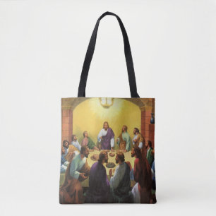Bolsa Tote Religião Vintage, Última Ceia com Jesus Cristo