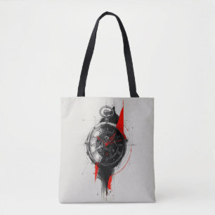 Bolsa Tote Relógio de Bolso Trash Polka Abstrato