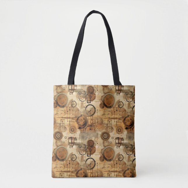 Bolsa Tote Relógio Russo Steampunk Grunge (1) (Frente)