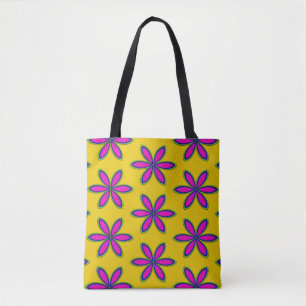 Bolsa Tote Remendo de Flor Roxa