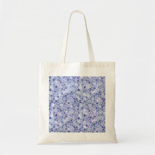 Bolsa Tote Remendo Terrazzo Xadrez Azul Claro