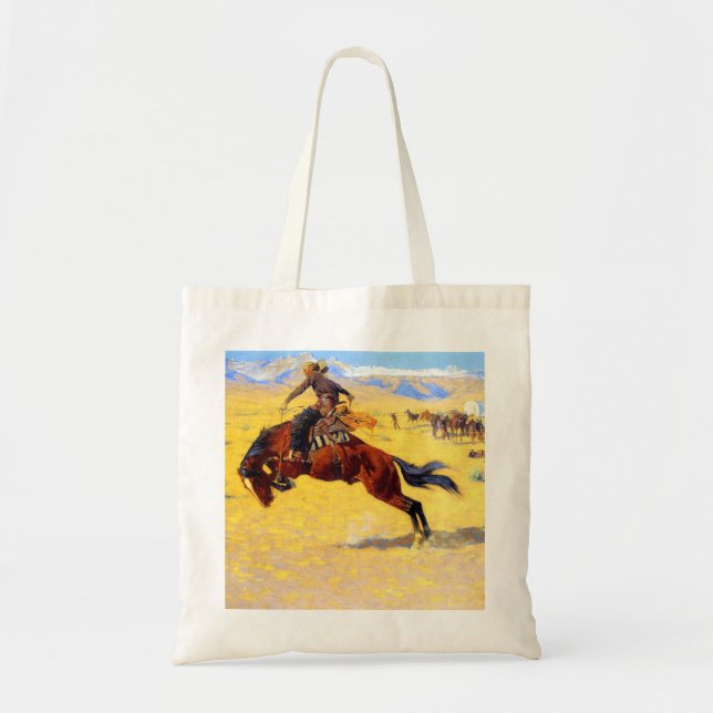 Bolsa Tote Remington Old West Horse and Cowboy (Frente)