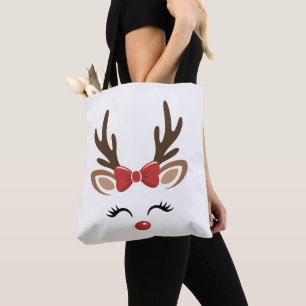 Bolsa Tote Rena de Natal Fofa Férias de Inverno