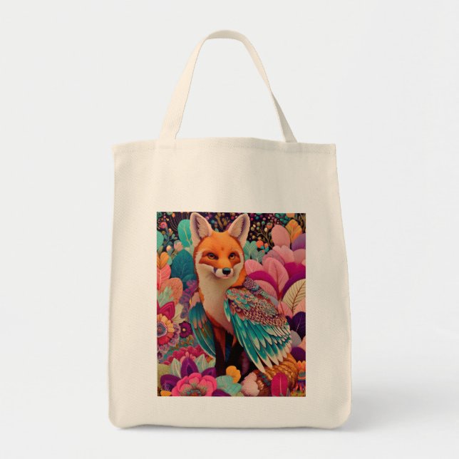 Bolsa Tote Renard aux ailes d’oiseau (Frente)