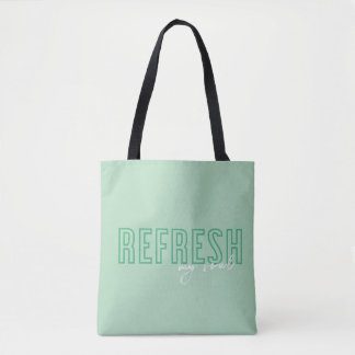 Bolsa Tote Renovar minha alma, a menta verde