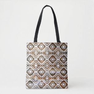 Bolsa Tote Repetição geométrica, fundo texturizado