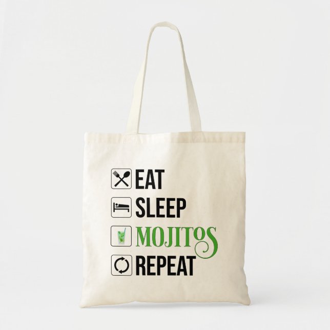 Bolsa Tote Repetir Mojitos de Sono (Frente)