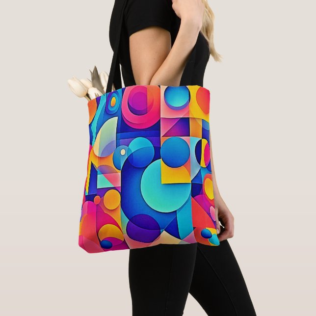 Bolsa Tote Reprodução de Forma Vibrante (Close Up)