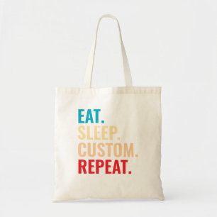 Bolsa Tote Reproduzir Texto Personalizado de Repetição Person