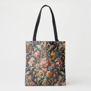 Bolsa Tote Requiem para Arcana - Design Floral Gótico