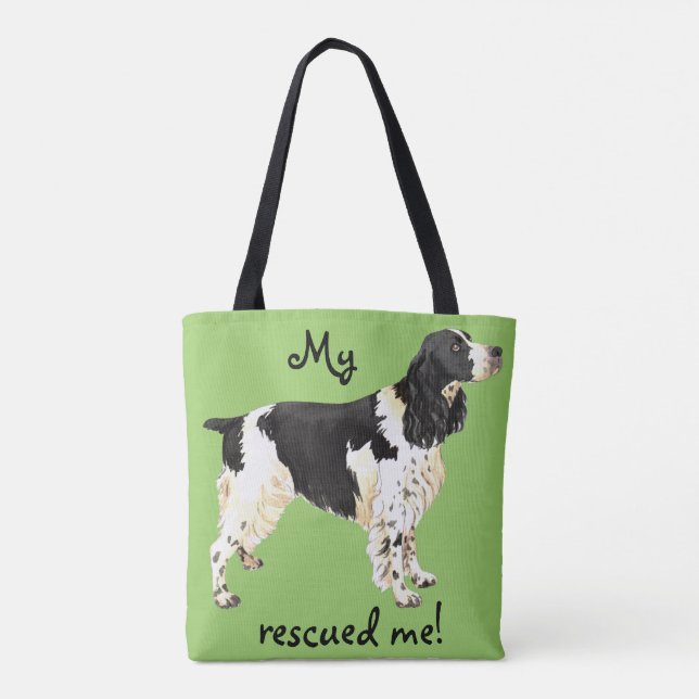 Bolsa Tote Resgate inglês Springer Spaniel (Verso)