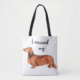 Bolsa Tote Resgate Longhaired Dachshund