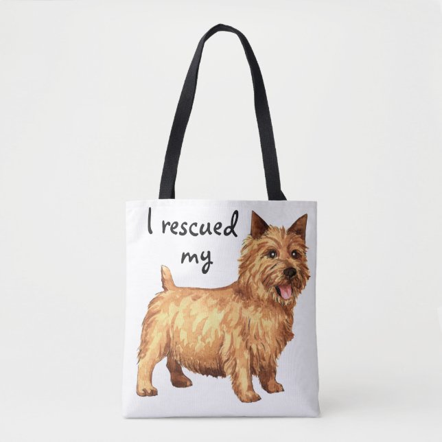 Bolsa Tote Resgate Norwich Terrier (Frente)