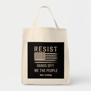 Bolsa Tote Resistência à Trump Protesto Camisa Anti-Política