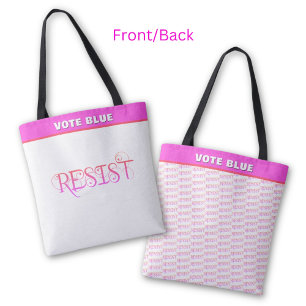 Bolsa Tote Resistir na repetição rosa