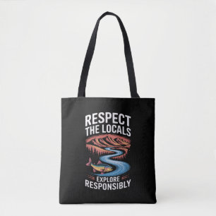 Bolsa Tote Respeite os Peixes Locais do Oceano Salve o Planet