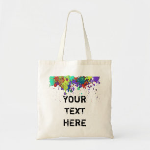 Bolsa Tote RESPINGO ENGRAÇADO DA COR MIM + seu backgr. &