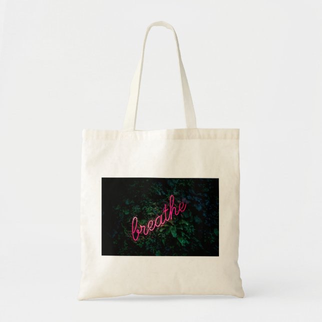 Bolsa Tote Respirar Curva Palavra Art Street 3D Art Signa (Frente)