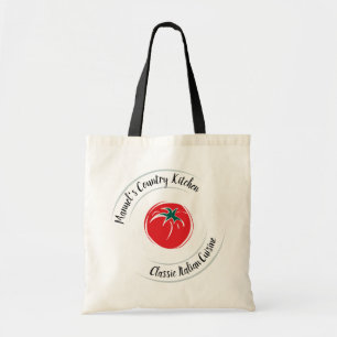 Bolsa Tote Restaurant Cafe Logo Red Tomato Store