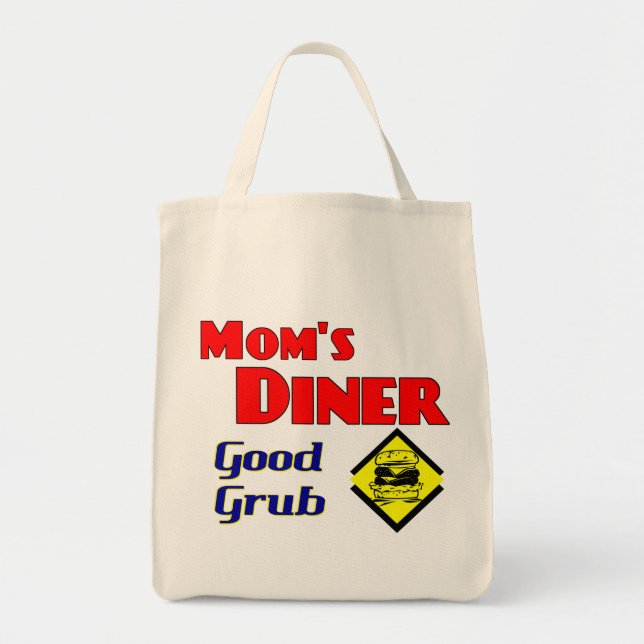 Bolsa Tote Restaurante Retrovisor de boa Grub de Diner mãe (Frente)