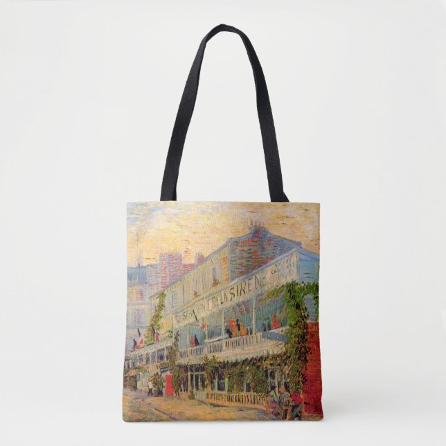 Bolsa Tote Restaurante Sirene, Asnières por Vincent van Gogh (Frente)