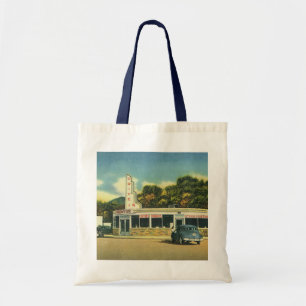 Bolsa Tote Restaurante Vintage, Lanchonete e Carros dos Anos 