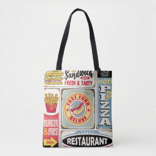 Bolsa Tote Restaurantes e restaurantes de comida rápida