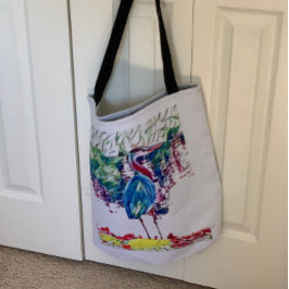 Bolsa Tote Resumo Compras de Supermercado de Arte de Praia da