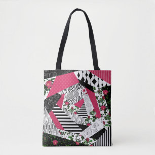 Bolsa Tote retalhamento vermelho, popular, travesseiro decora