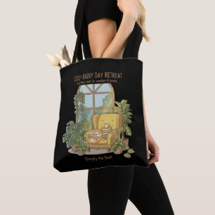 Bolsa Tote Retiro Aconchegante de Dia Chuvoso Gatinho Fofo