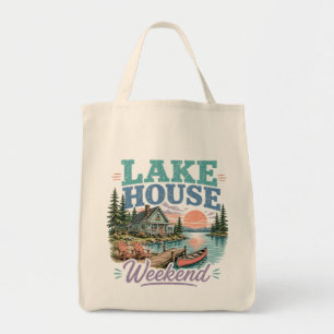 Bolsa Tote Retiro de Cabana de Fim de Semana à Beira do Lago 