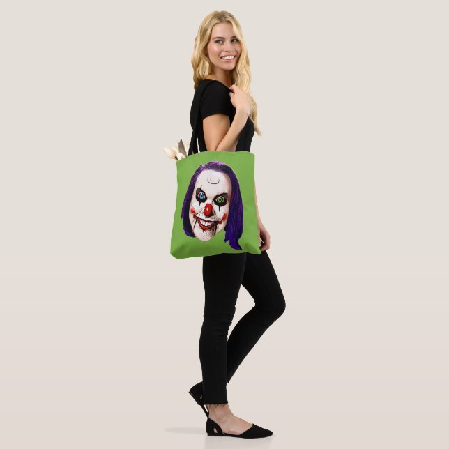 Bolsa Tote Retrato Automático de Palhaço Pesadelo (No(a) Modelo)