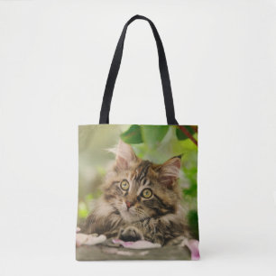 Bolsa Tote Retrato Bonito Maine Coon Cat Kitten Foto Shopper