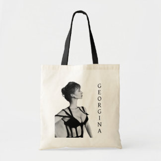 Bolsa Tote Retrato da Mulher Dama Preto e Branco Arte Origina