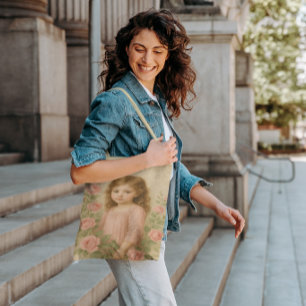 Bolsa Tote Retrato da Rosa da Vintage
