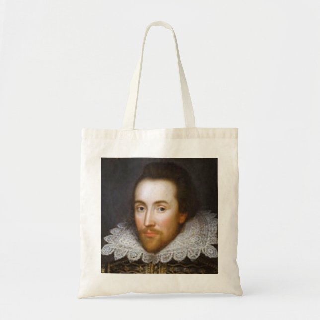 Bolsa Tote Retrato da vida de Shakespeare (Frente)