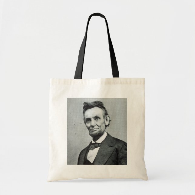 Bolsa Tote Retrato de Abe Lincoln 1 (Frente)