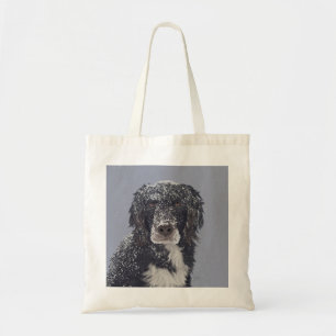 Bolsa Tote retrato de animal de estimação mestiço de spaniel