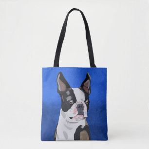 Bolsa Tote Retrato de Arte de Pintura de Óleo de Cachorro de