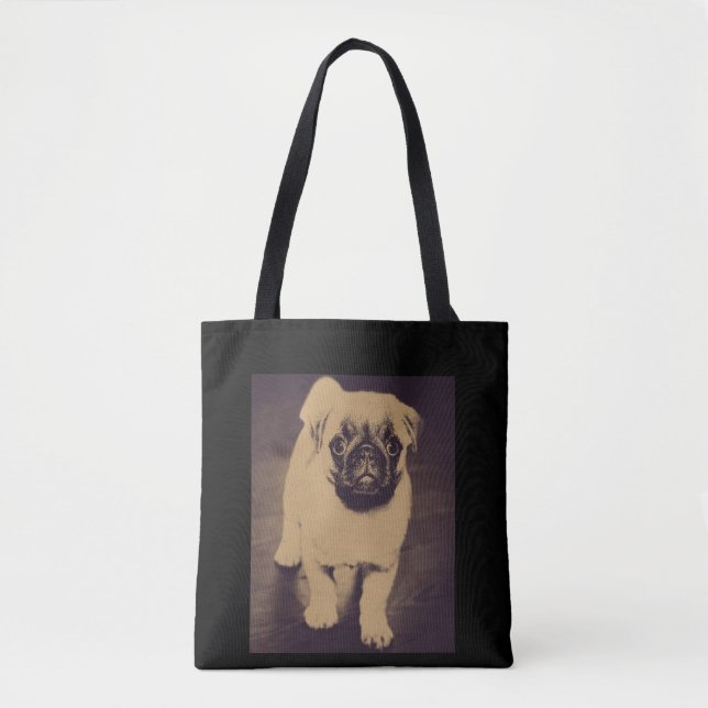 Bolsa Tote Retrato de Cachorro Cachorro (Frente)