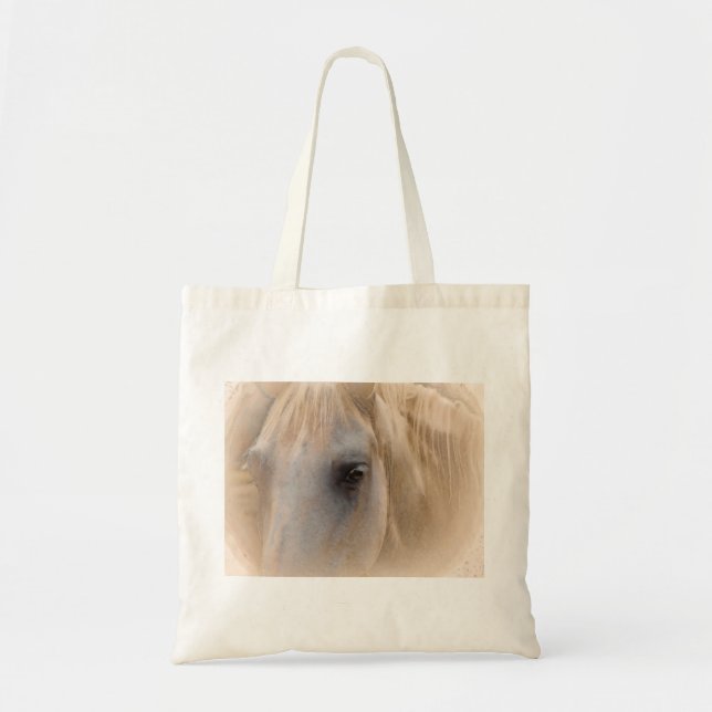 Bolsa Tote Retrato de Cavalo Branco (Frente)