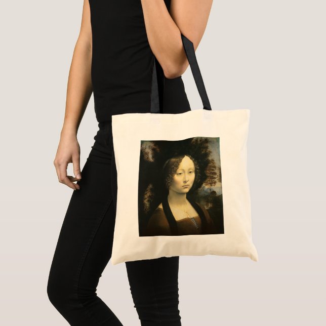 Bolsa Tote Retrato de Ginevra Benci, de Leonardo da Vinci (Frente (produto))