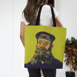 Bolsa Tote Retrato de Joseph Roulin | Vincent van Gogh<br><div class="desc">A série de retratos de Joseph Roulin, o carteiro em Arles, de Vincent van Gogh, é uma homenagem sincera ao seu amigo próximo e confiante. Pintos entre 1888 e 1889, as obras exibiram o estilo Poste-impressionista de Van Gogh, com cores ousadas, pinceladas dinâmicas e caráter expressivo. Cada retrato reflete a...</div>