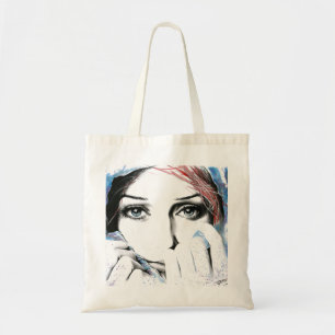 Bolsa Tote Retrato de moça Olhos Bonito Imagem de pintor de a