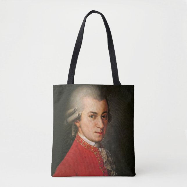 Bolsa Tote Retrato de Mozart Barbara Krafft da música (Frente)