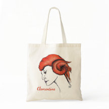 Retrato de mulher de cabelo laranja em estilo Pop 