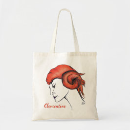 Bolsa Tote Retrato de mulher de cabelo laranja em estilo Pop 