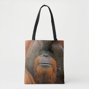 Bolsa Tote Retrato de Orangutango Macho, Geórgia, EUA